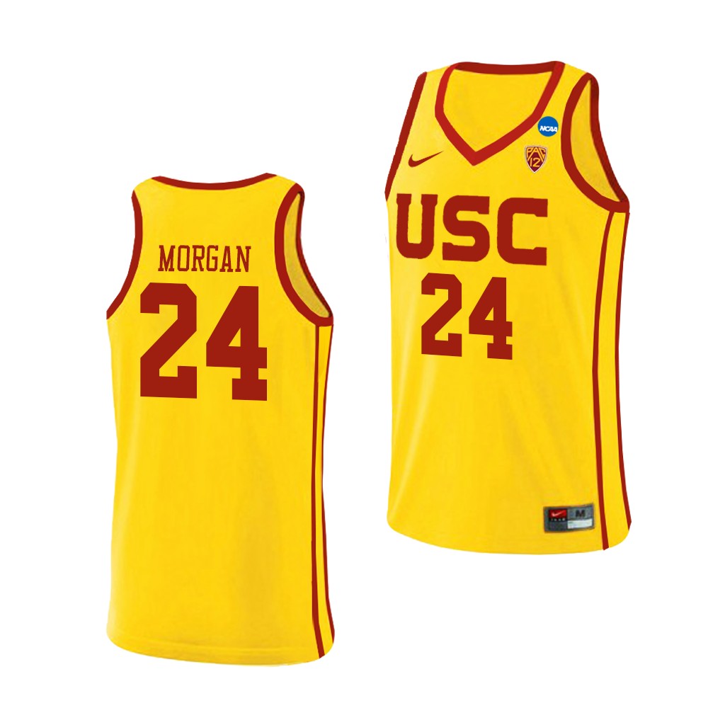 USC Trojans Joshua Morgan Yellow 2021 March Madness Sweet 16 Alternate Jersey