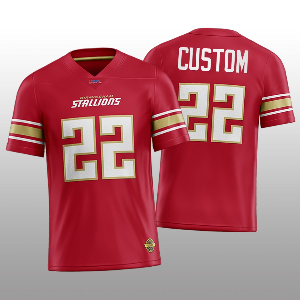 USFL Birmingham Stallions Custom Red - Men's