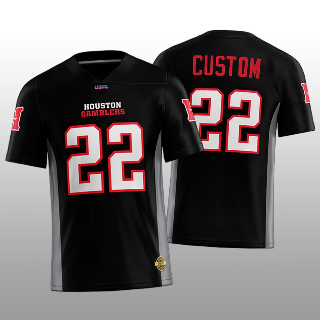 USFL Houston Gamblers Custom Black - Men's