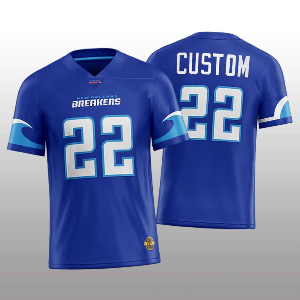 USFL New Orleans Breakers Custom Royal - Men's