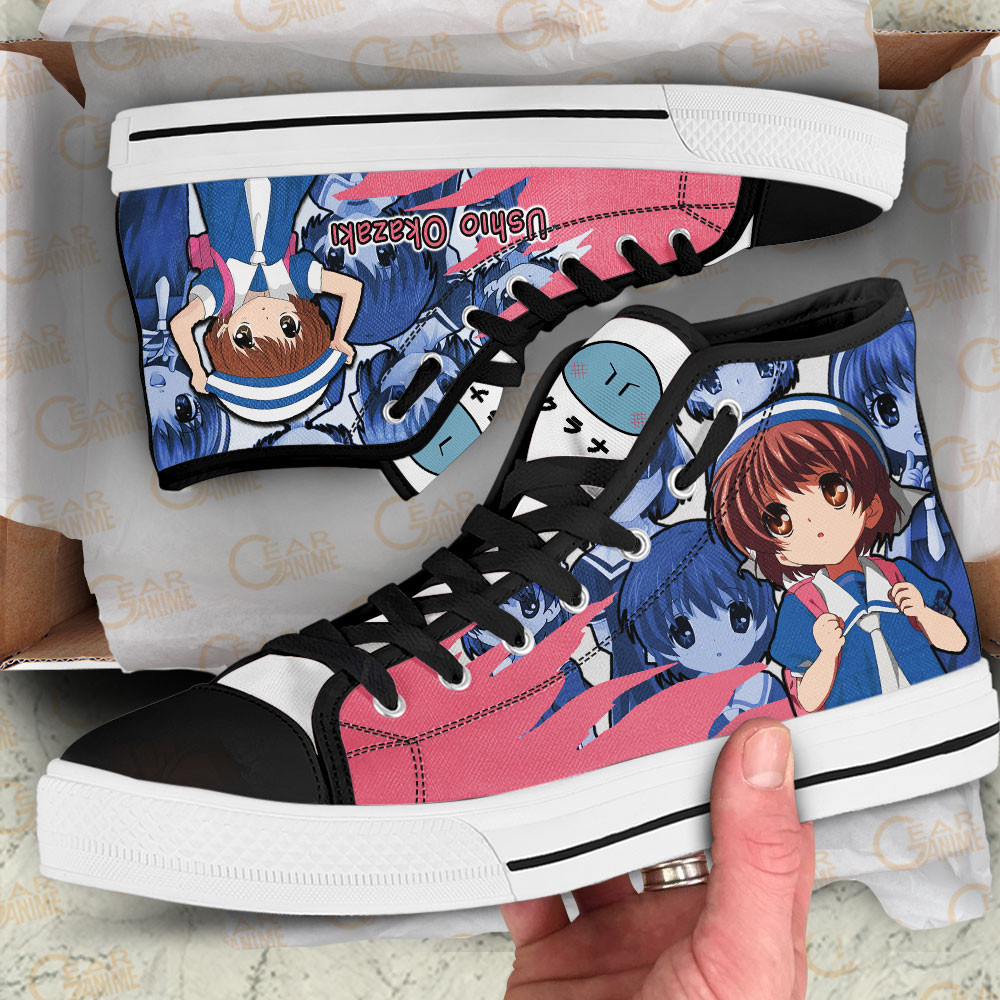 Ushio Okazaki High Top Shoes Custom Clannad Anime Sneakers