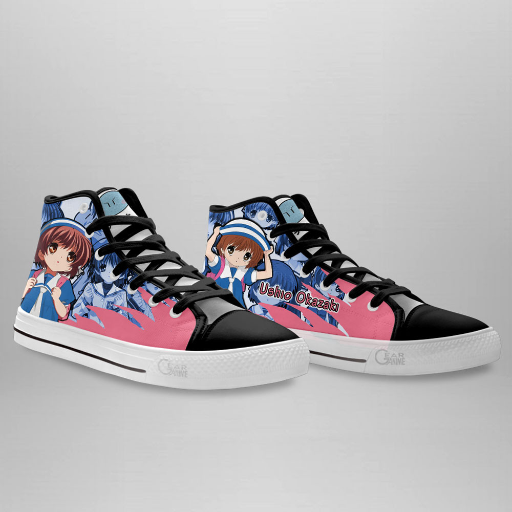 Ushio Okazaki High Top Shoes Custom Clannad Anime Sneakers