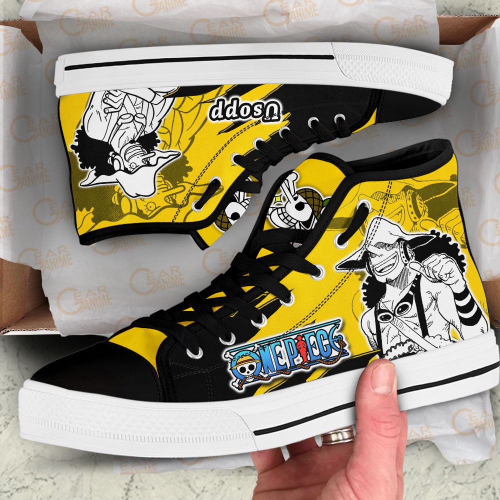 Usopp High Top Shoes One Piece Custom Anime Sneakers Mix Manga