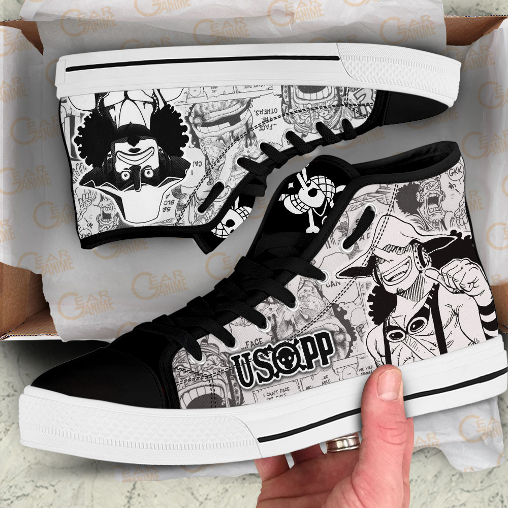 Usopp High Top Shoes One Piece Custom Manga Sneakers