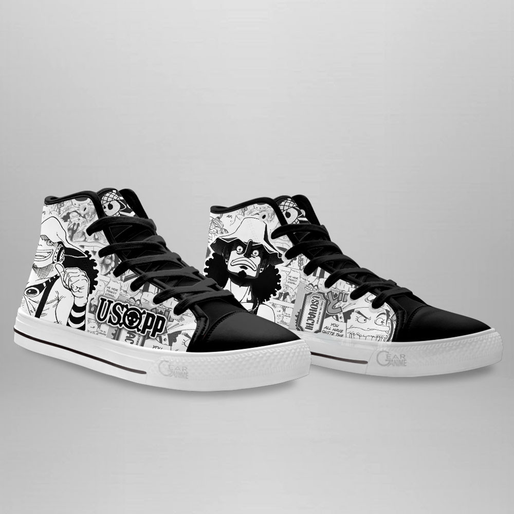 Usopp High Top Shoes One Piece Custom Manga Sneakers