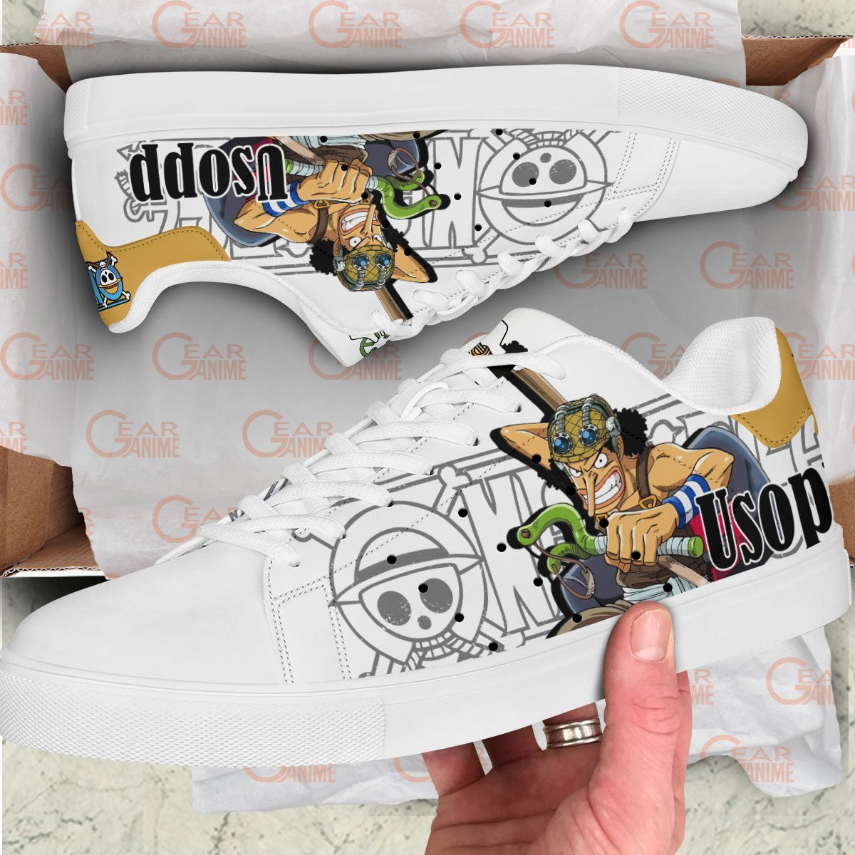 Usopp Skate Sneakers Custom Anime One Piece Shoes