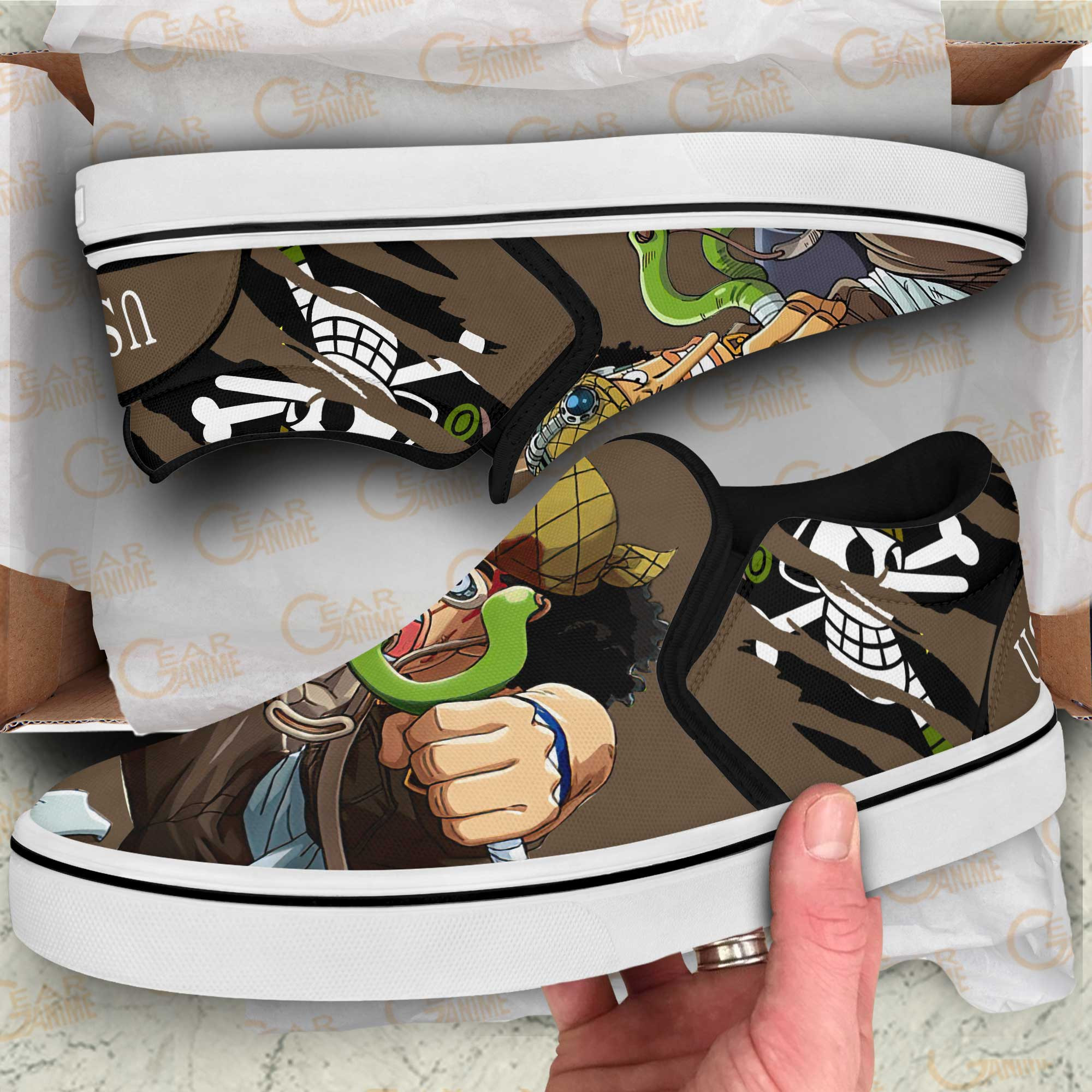 Usopp Slip-On Shoes Canvas One Piece Custom Anime Shoes