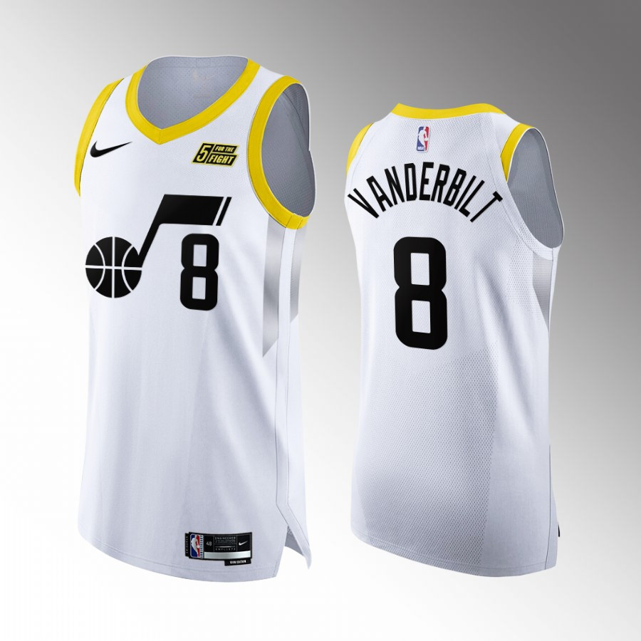 Utah Jazz 8 Jarred Vanderbilt White Stitched Jersey 2022-23 Association Edition