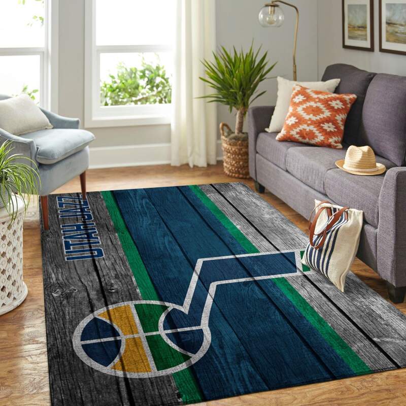Utah Jazz Living Room Area Rectangle Rug