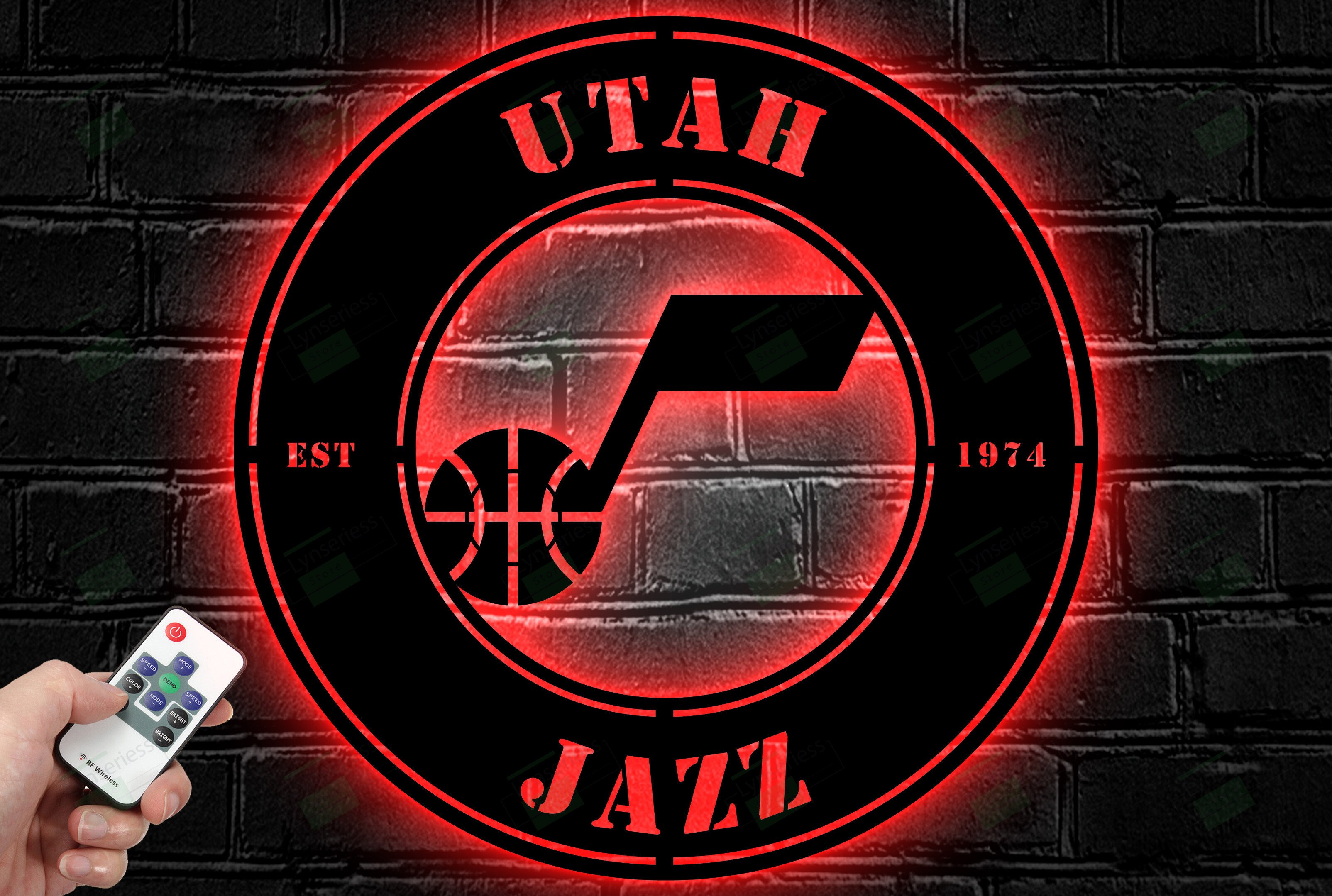 Utah Jazz Metal Sign – Led Light Sign NBA