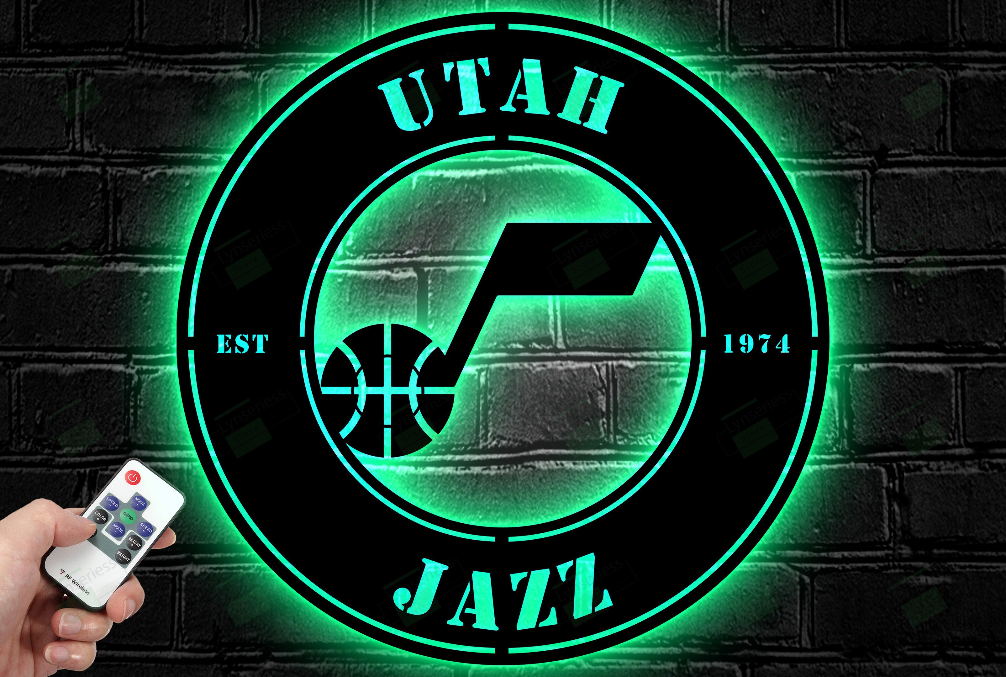 Utah Jazz Metal Sign – Led Light Sign NBA