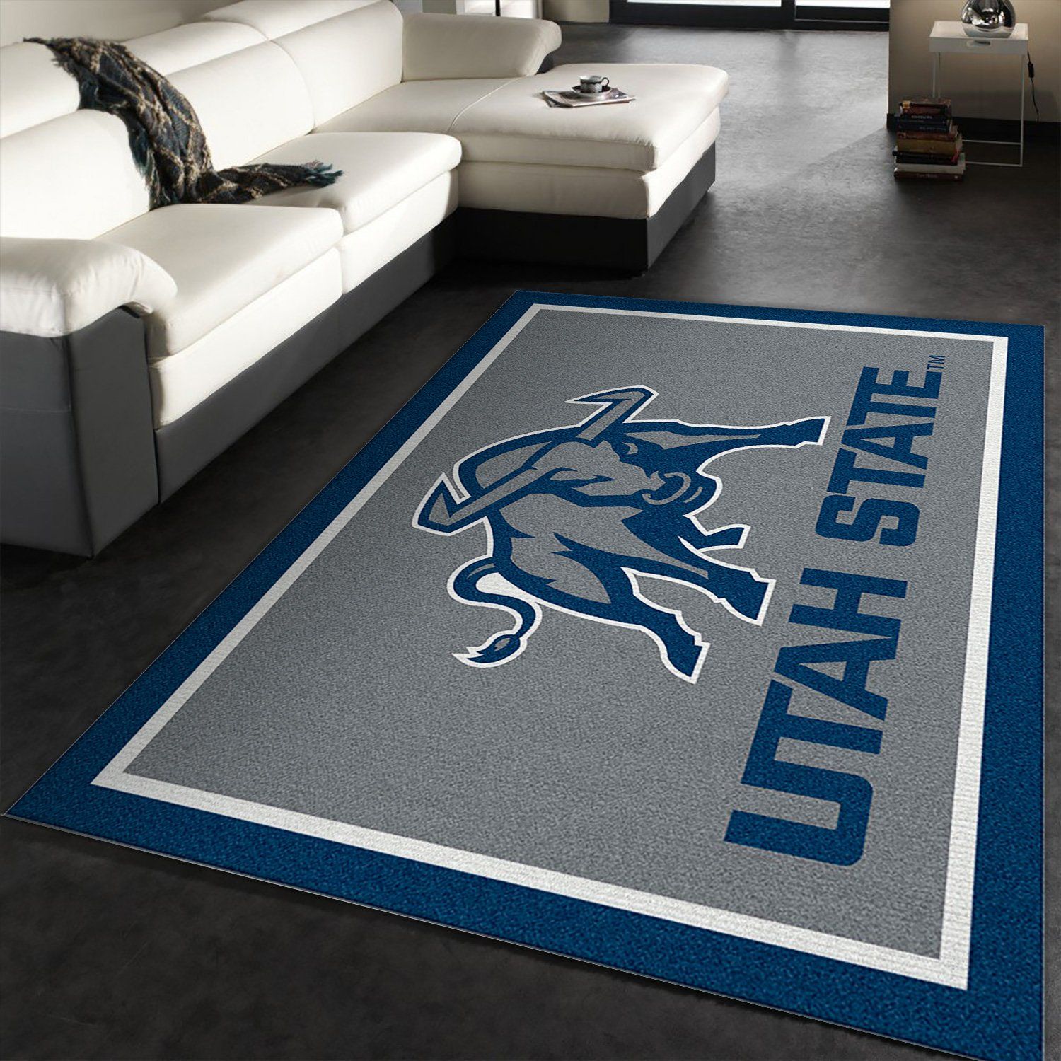 Utah State Aggies Rectangle Rug – Custom Size And Printing