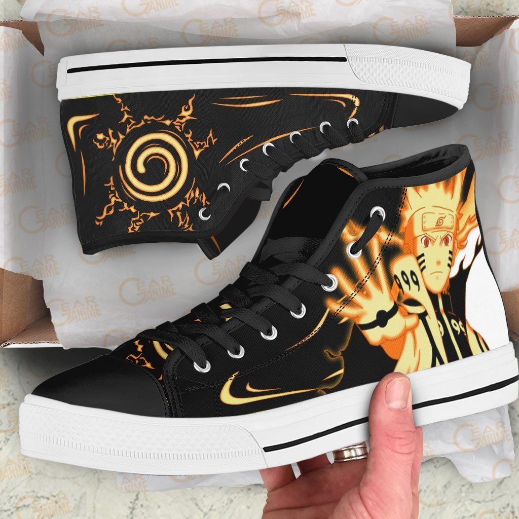 Uzumaki Bijuu Mode High Top Shoes Custom Anime Sneakers