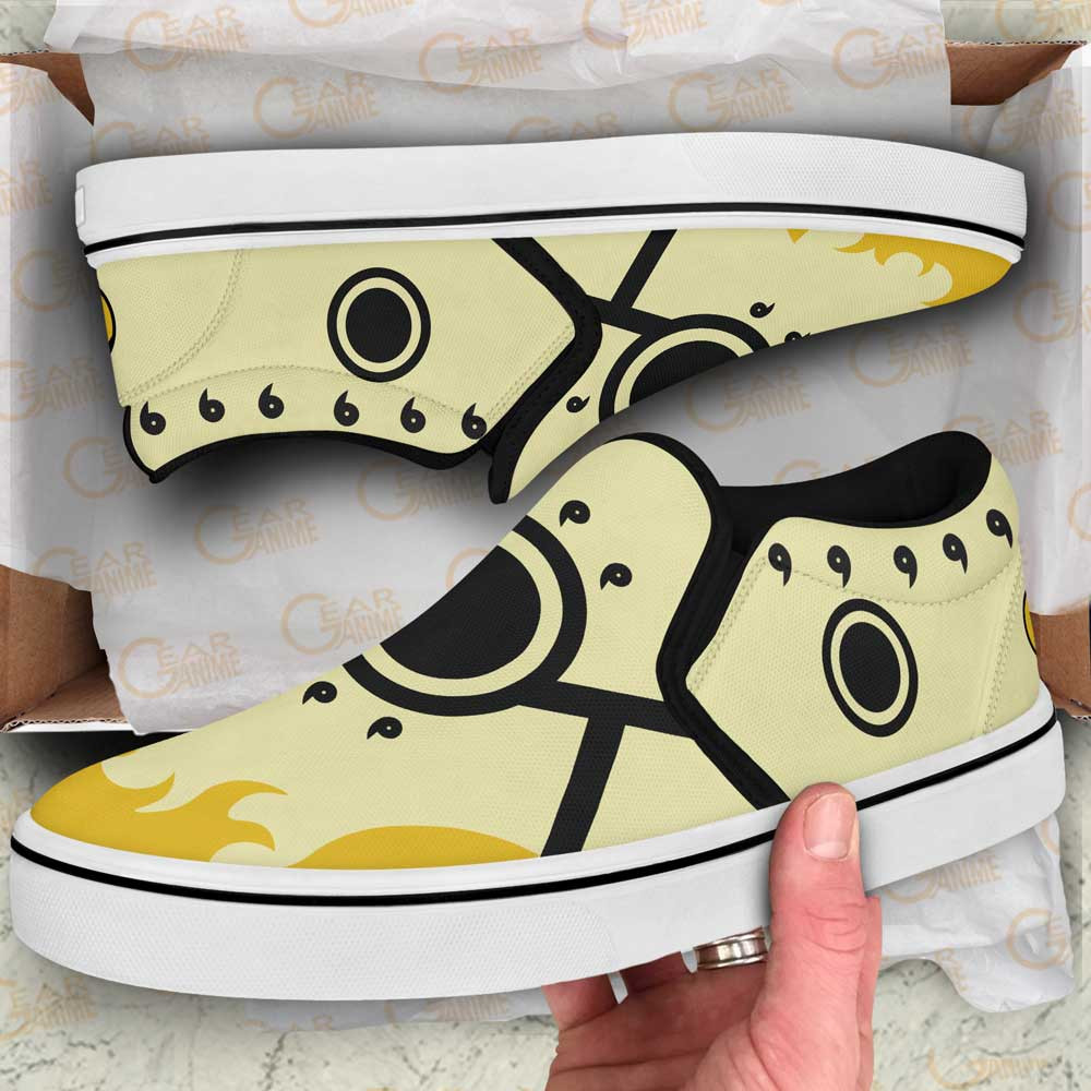 Uzumaki Bjuu Slip-On Shoes Canvas Custom Uniform Anime Shoes