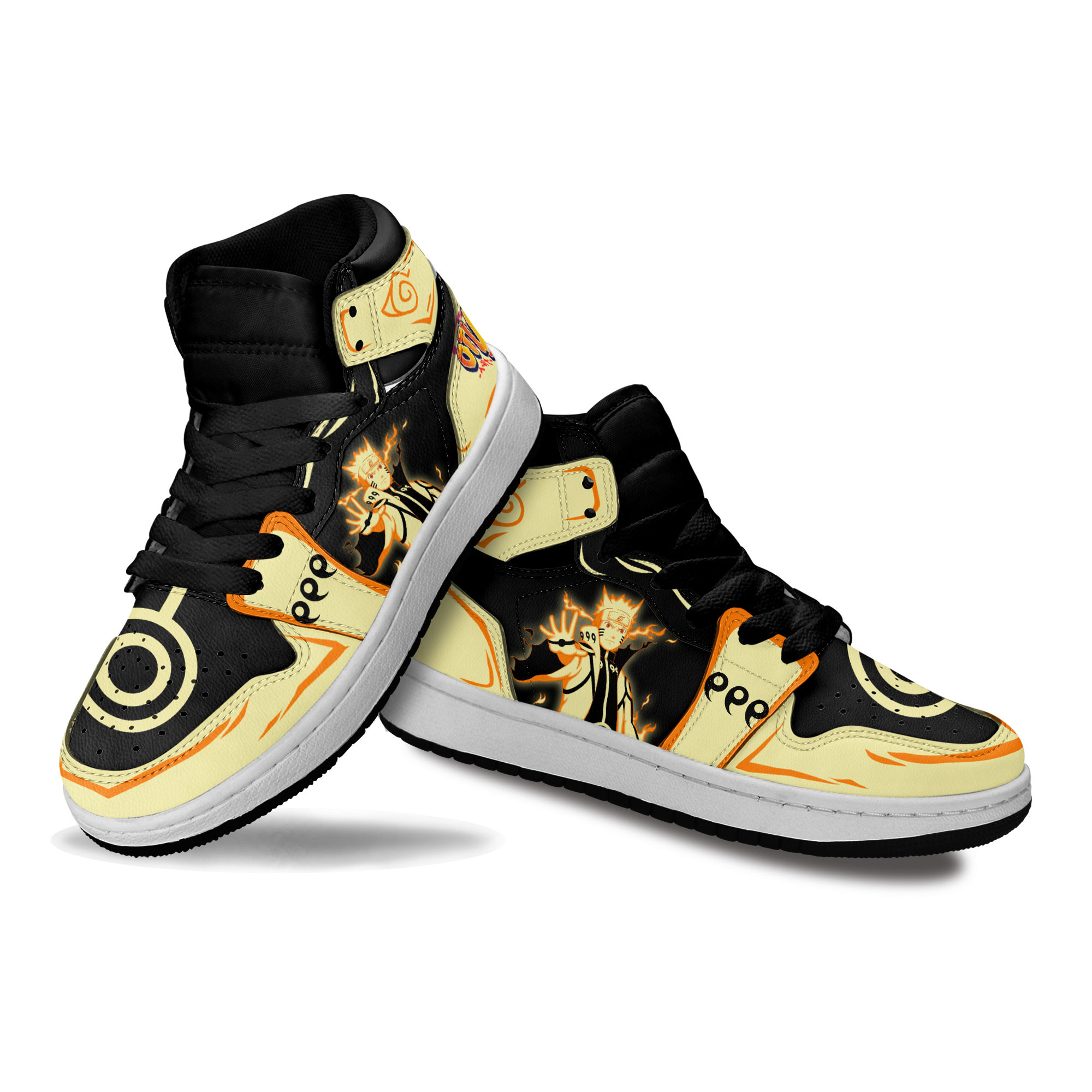 Uzumaki Naruto Bijuu Mode Custom Shoes For Kids
