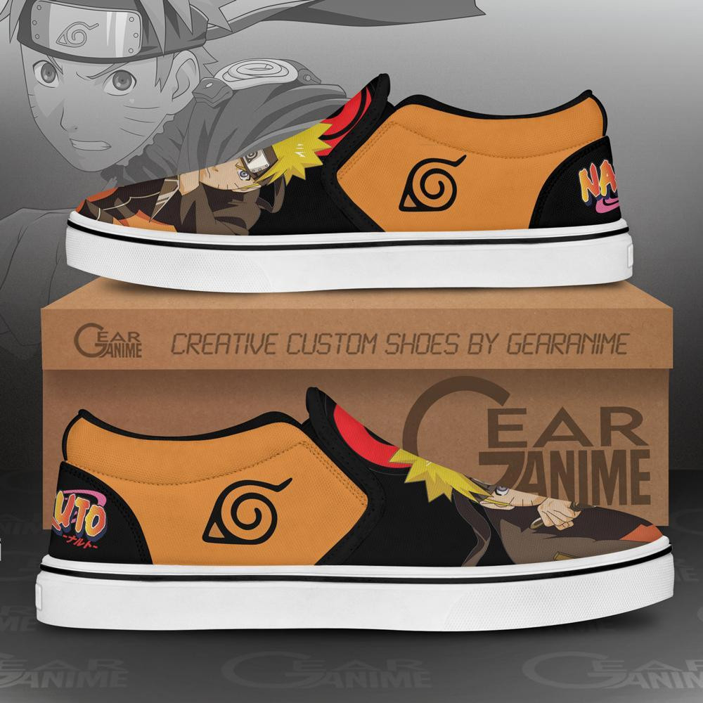 Uzumaki Slip-On Shoes Canvas Custom Anime Shoes