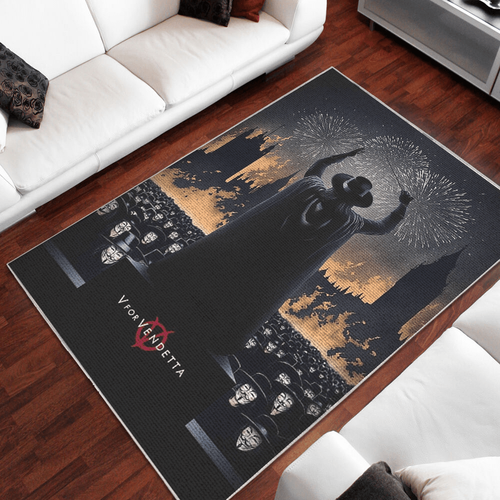 V For Vendetta Area Rectangle Rug
