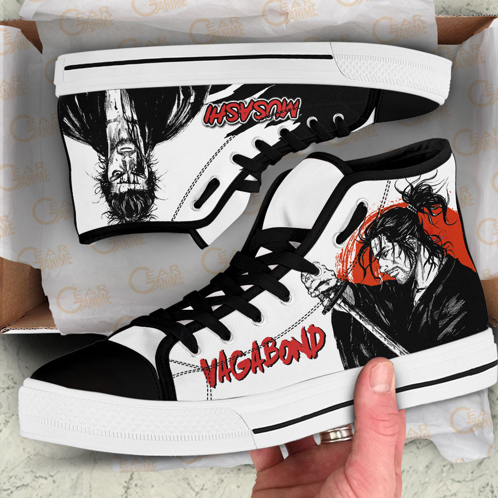 Vagabond Miyamoto Musashi Custom Manga Anime High Top Shoes