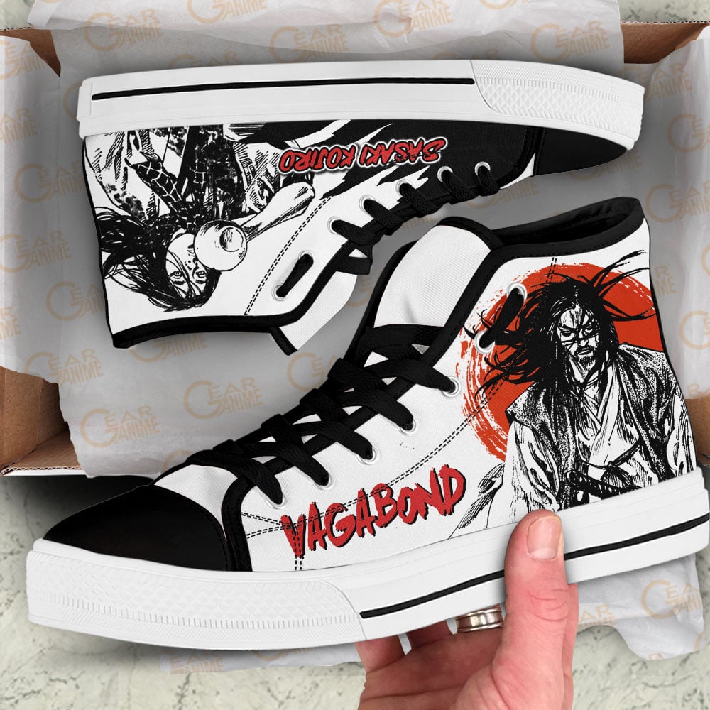 Vagabond Sasaki Kojiro Custom Manga Anime High Top Shoes
