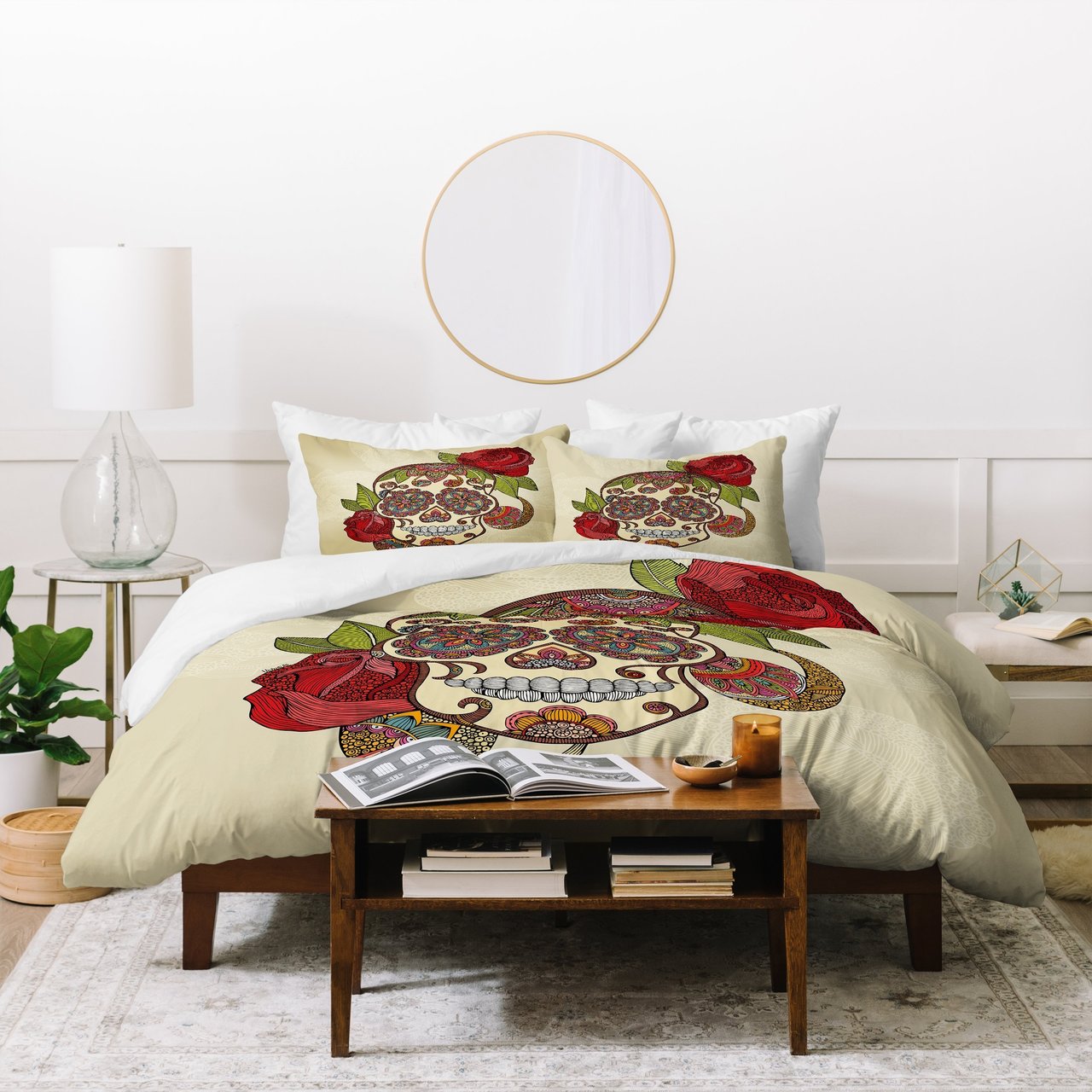 Valentina Ramos Sugar Skull Duvet Cover Bedding Set