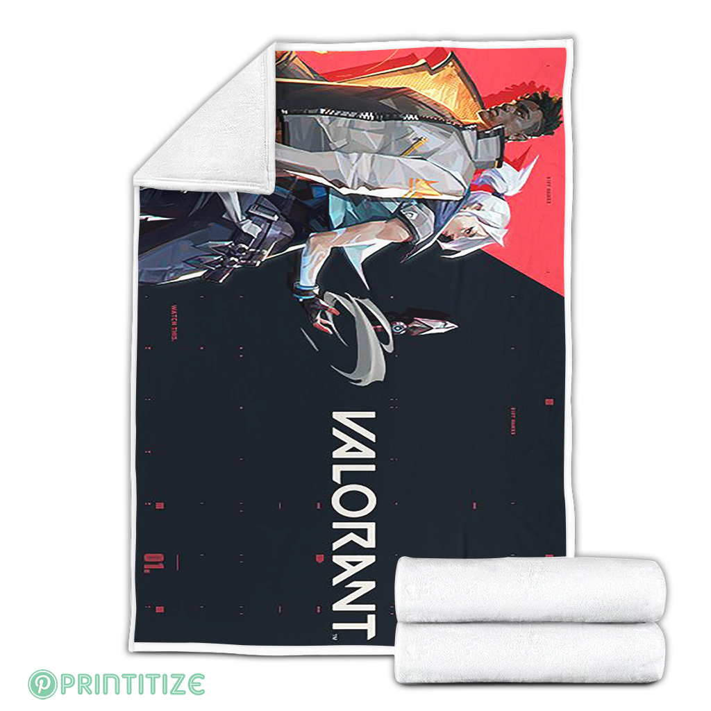 Valorant Background Game Fleece Blanket
