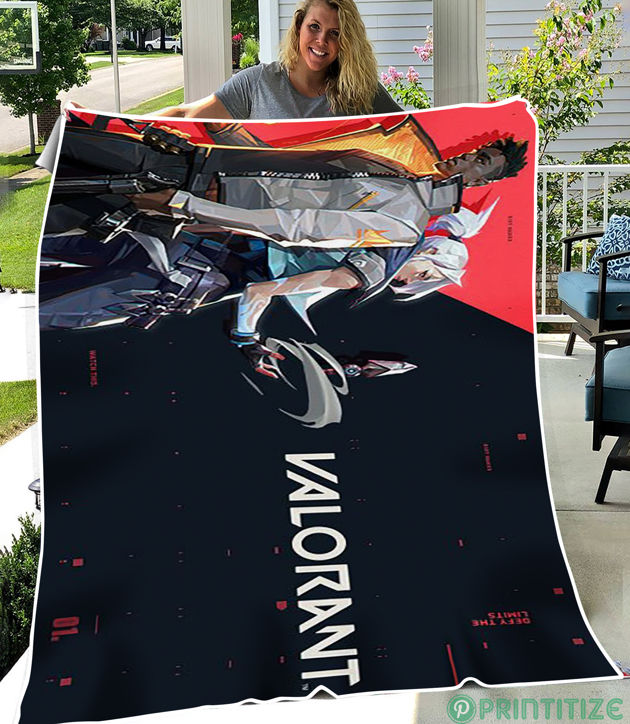 Valorant Background Game Fleece Blanket