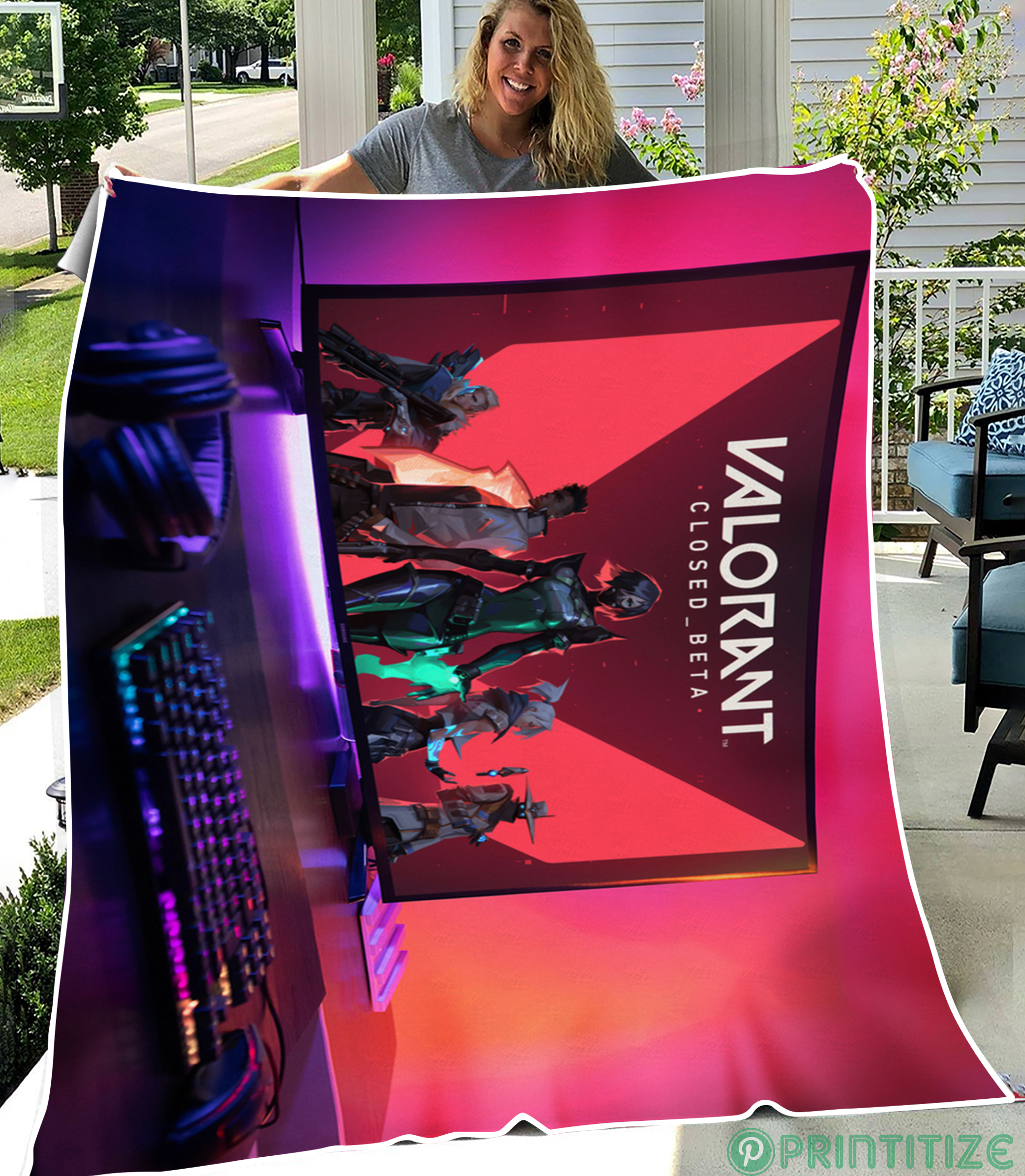 Valorant Gamer Fleece Blanket