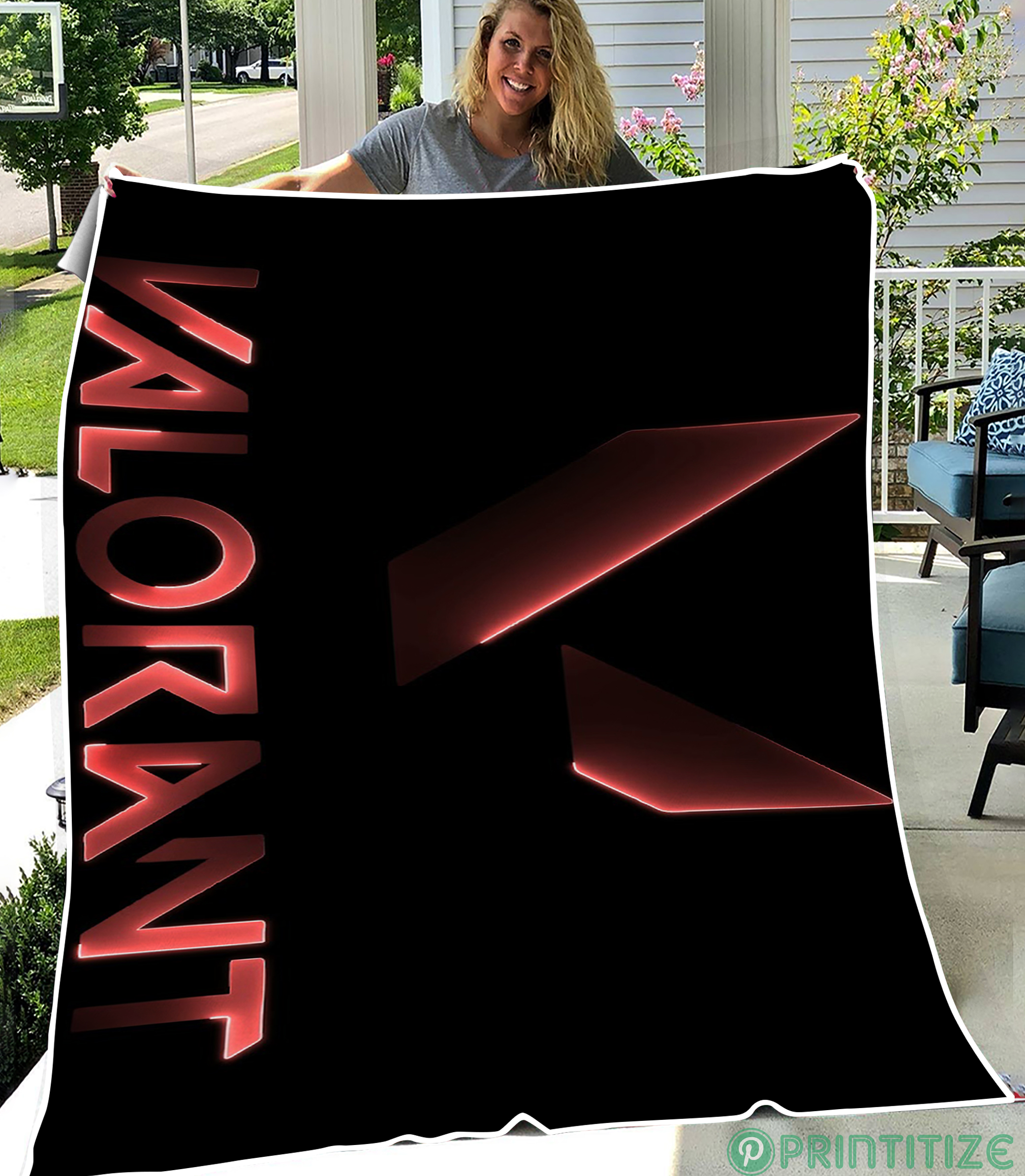 Valorant Logo Fleece Blanket