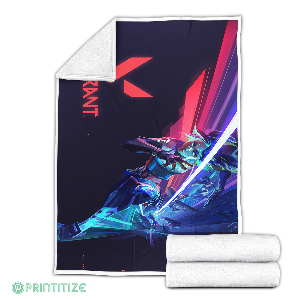 Valorant Neon Agent Fleece Blanket