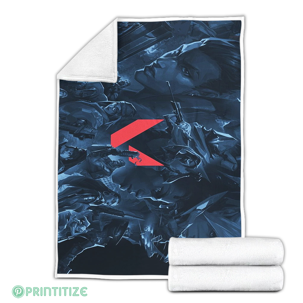 Valorant Wallpaper All Agents Fleece Blanket