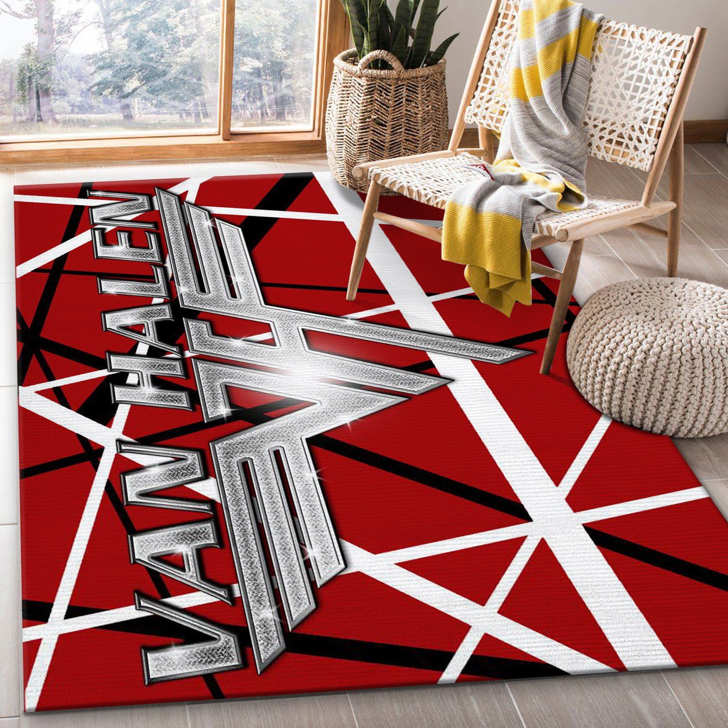 Van Halen Music Band Rectangle Rug – Custom Size And Printing
