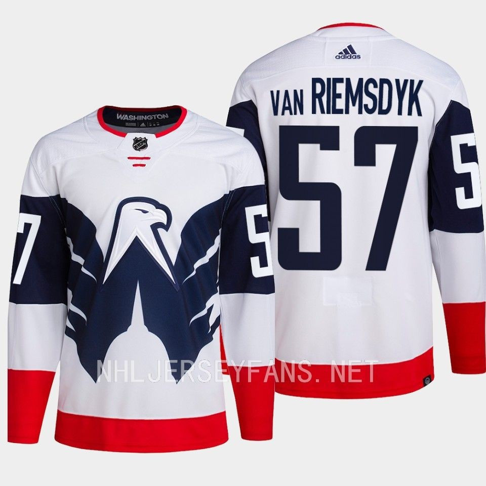 Van Riemsdyk 57 Washington Capitals 2023 Stitched Jersey Stadium White Primegreen