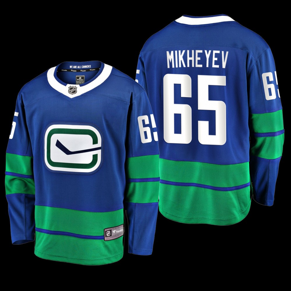 Vancouver Canucks #65 Ilya Mikheyev Blue 2022 Alternate Breakaway Player Jersey