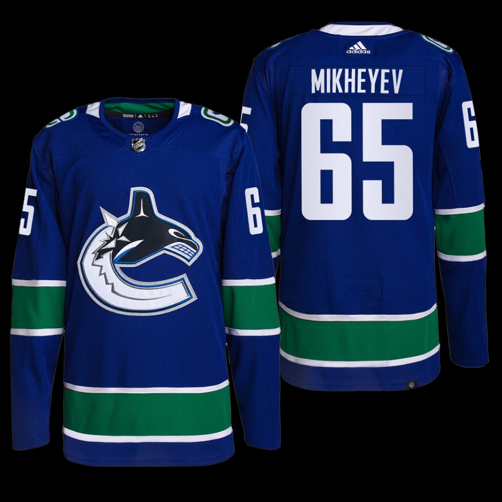 Vancouver Canucks 2022 Primegreen Jersey Ilya Mikheyev Blue #65 Home Uniform
