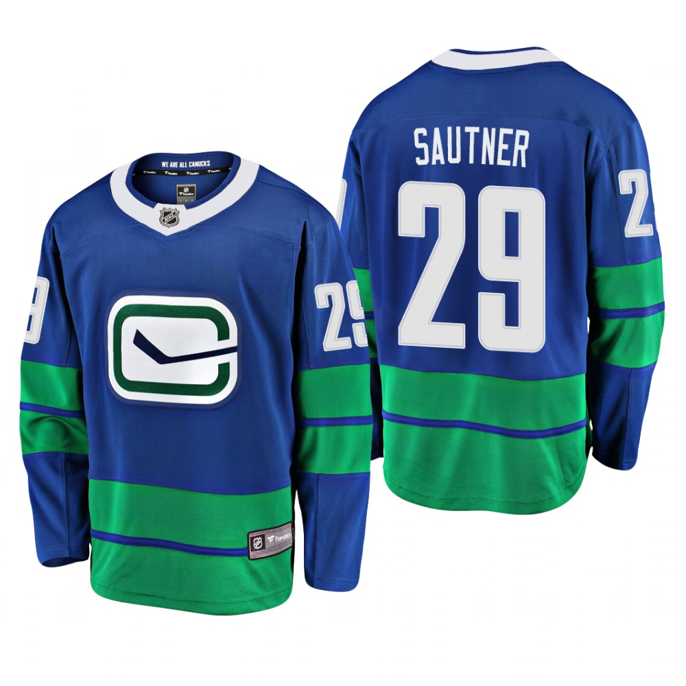 Vancouver Canucks Ashton Sautner #29 Alternate Royal Breakaway Player Fanatics Branded Jersey