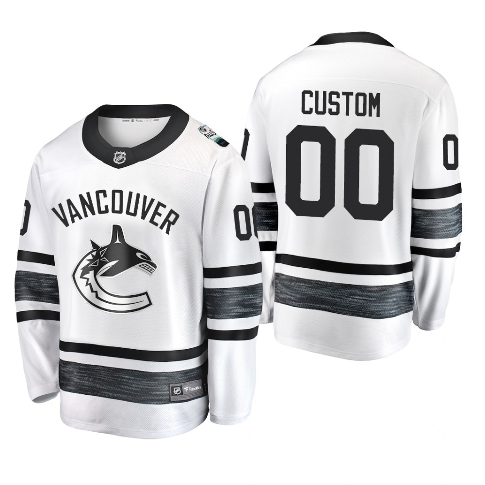 Vancouver Canucks Custom #00 2019 NHL All-Star Player White Jersey Mens