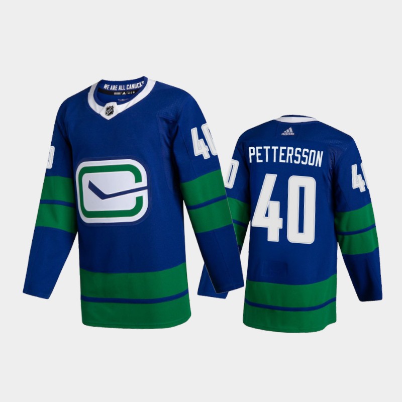 Vancouver Canucks Elias Pettersson #40 Alternate Blue 2020-21 Player Jersey
