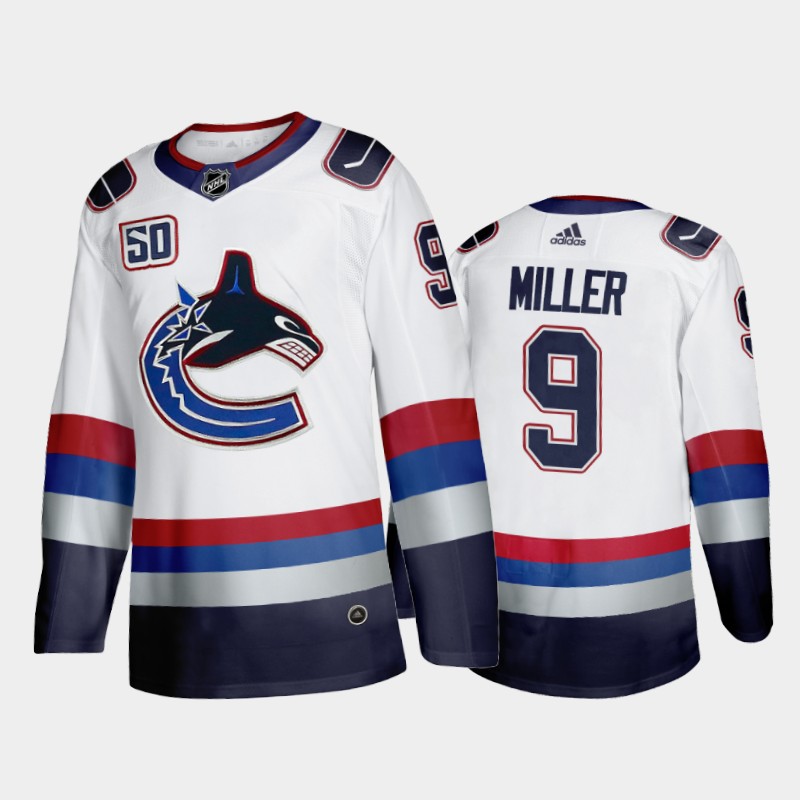 Vancouver Canucks J. T. Miller #9 Throwback White ADIZERO 2000's Night Jersey