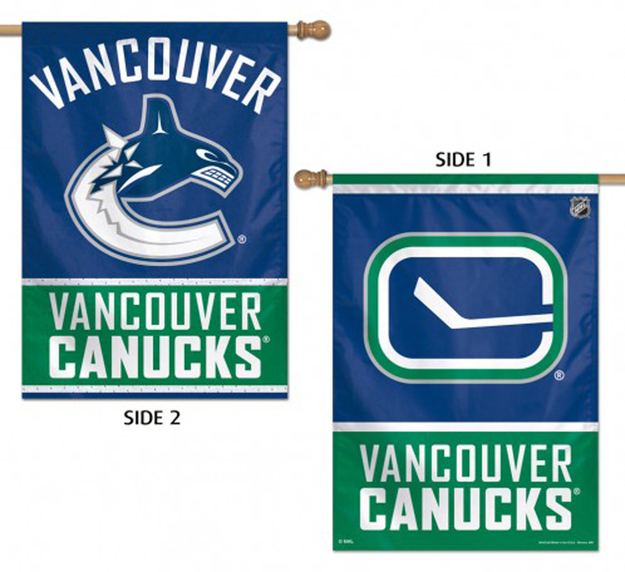 Vancouver Canucks Vertical 2 Sided Garden Flag, House Flag