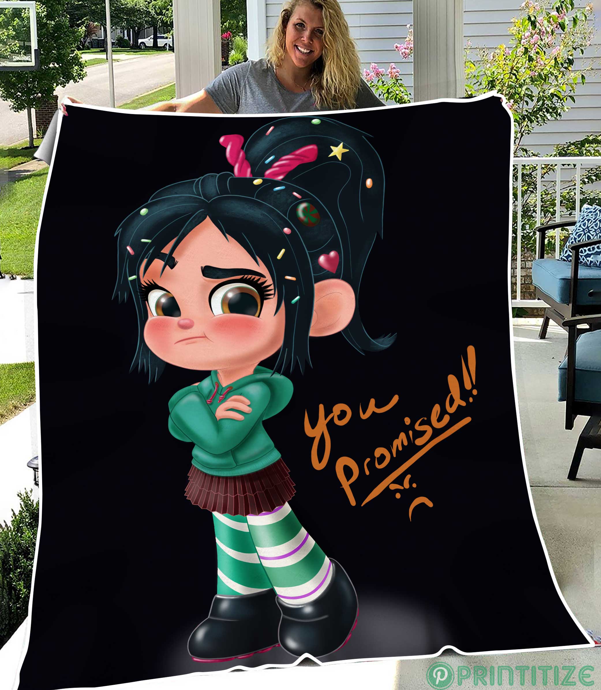 Vanellope Angry Fleece Blanket