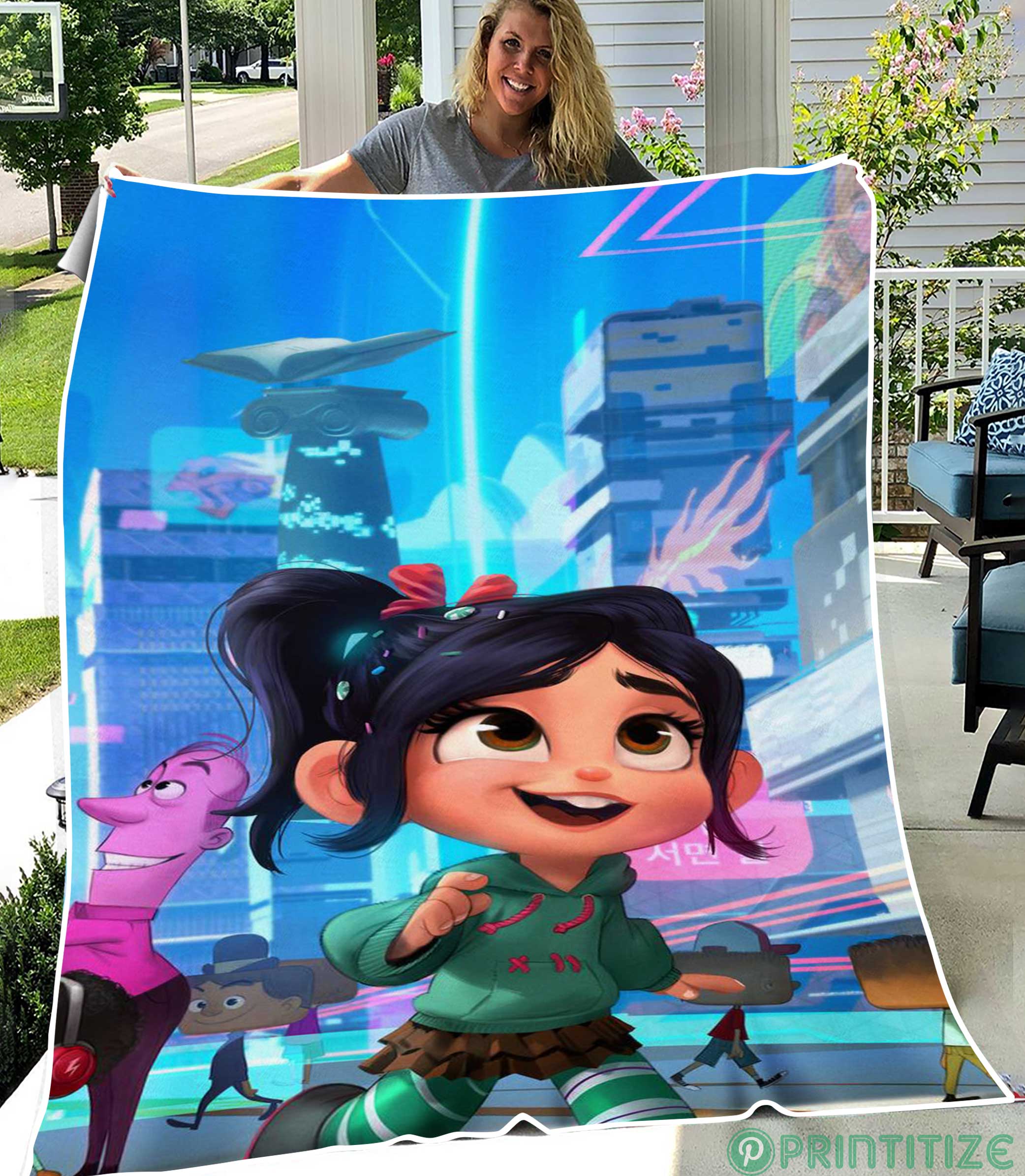 Vanellope Face Cute Fleece Blanket