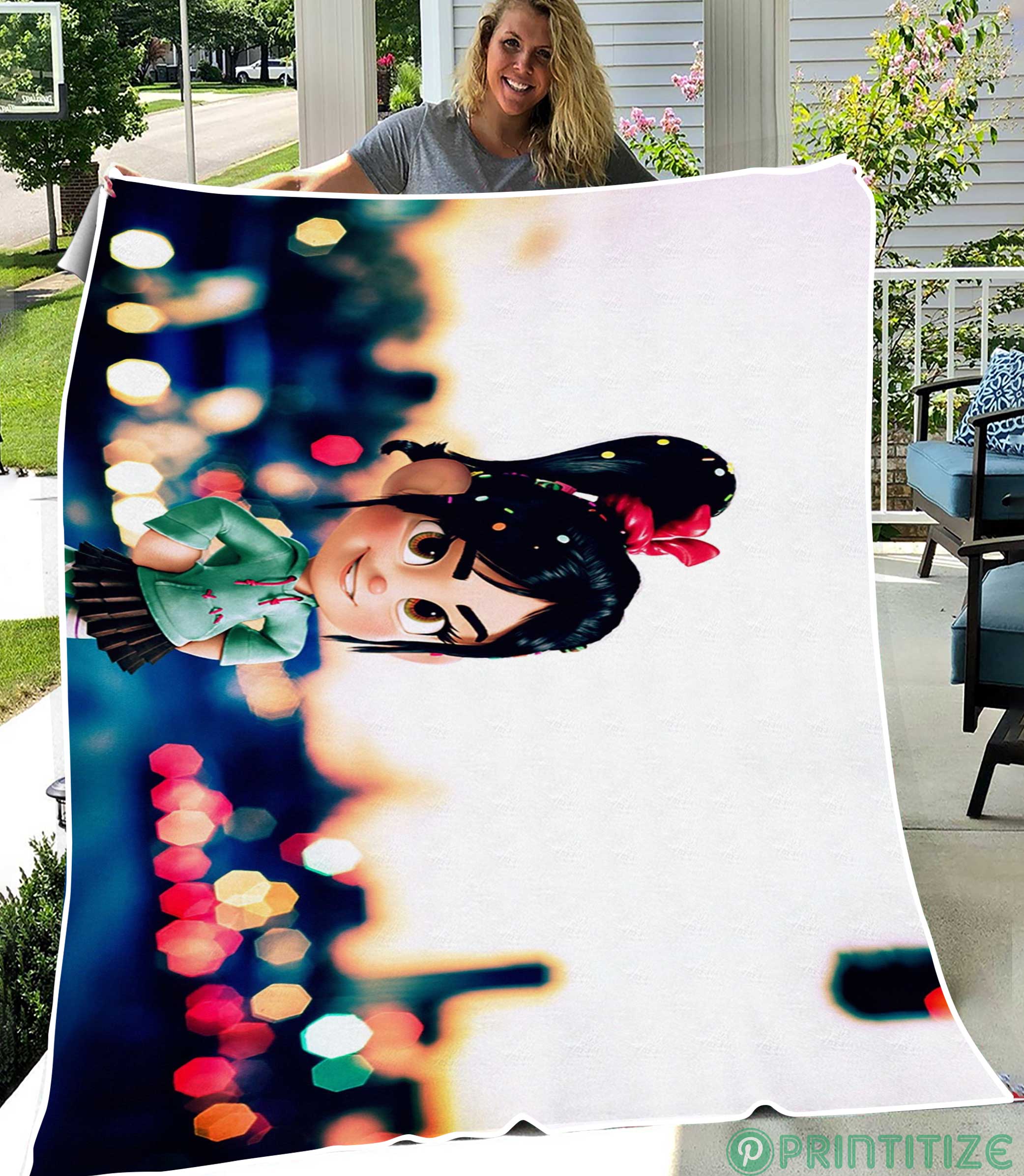 Vanellope Von Schweetz Character Cute Fleece Blanket