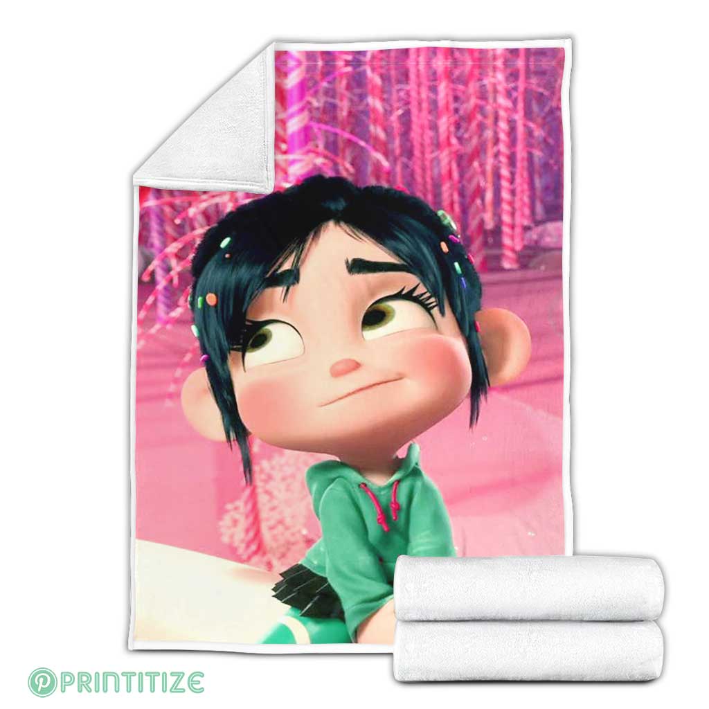 Vanellope Von Schweetz Face Cute Fleece Blanket