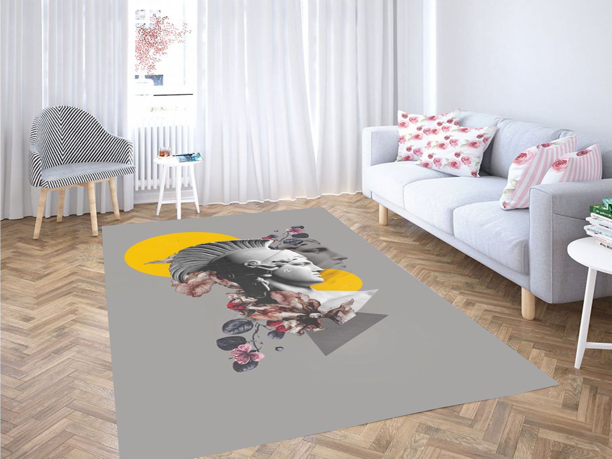 Vaporwave Roman Aesthetic Carpet Rectangle Rug