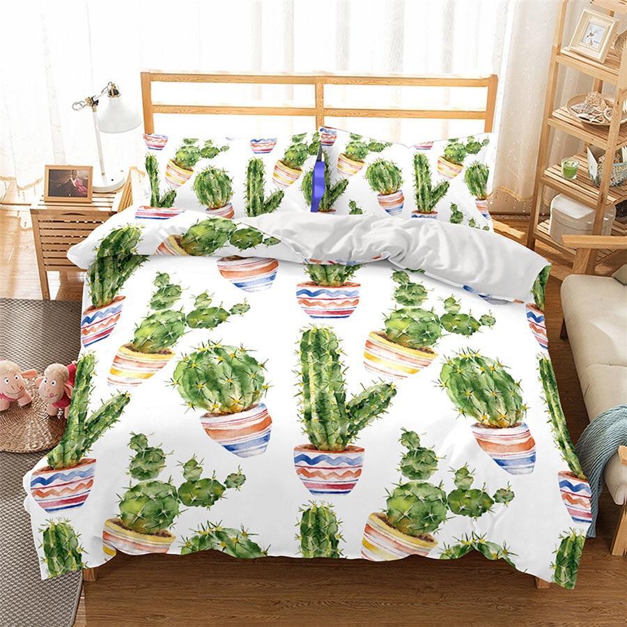 Various Cactus In Mexico Pots 3D Customized Duvet Cover Bedding Set