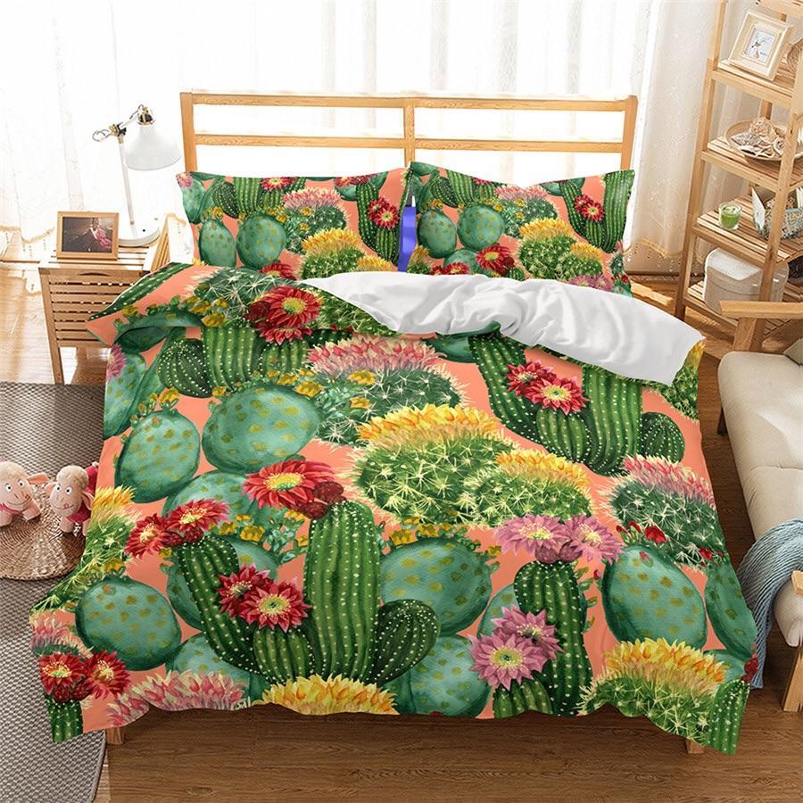 Various Desert Cactus 3D Customized Duvet Cover Bedding Set