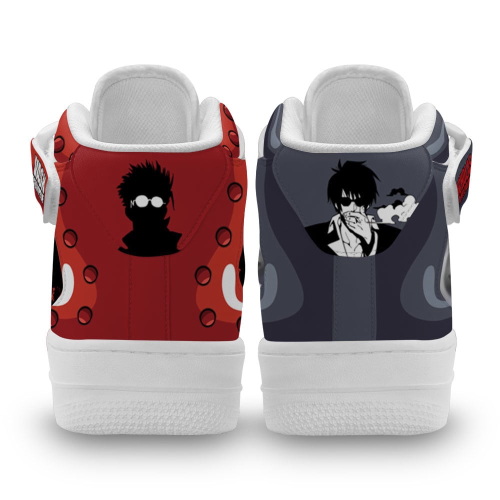 Vash and Nicholas Sneakers Air Mid Custom Trigun Anime Shoes
