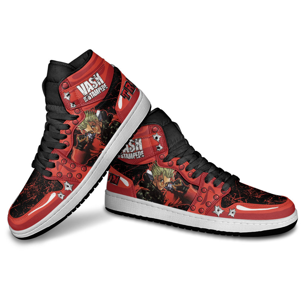Vash the Stampede JD1s Sneakers Trigun Anime Shoes, Air Jordan Hightop