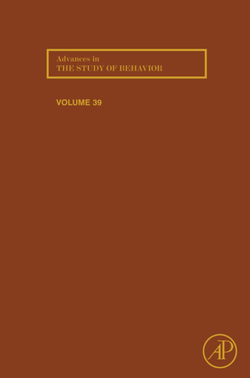 Advances in the Study of Behavior 