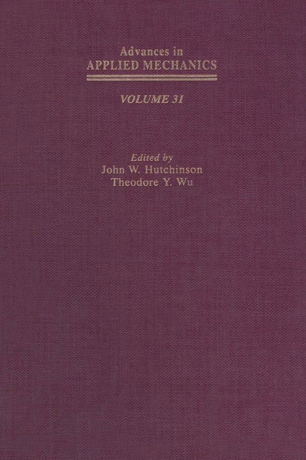 Advances in Applied Mechanics 